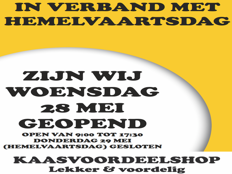 Let op: Gewijzigde openingstijden & speciale actie bij Kaasvoordeelshop Franeker!