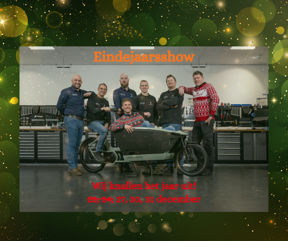 Fietsenwinkel Giant Store van der Woude sluit jaar af met spectaculaire eindejaarsshow.