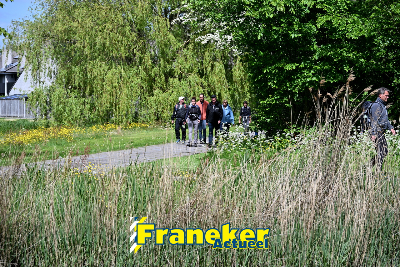 Wandelaars druppelen Franeker binnen: Sfeer en prima wandelweer op dag drie