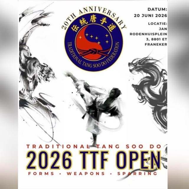 Internationale TTF Open Tang Soo Do op zaterdag 20 juni in Franeker