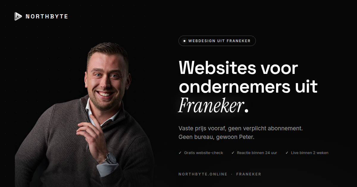 Geen bureau, gewoon Peter: NorthByte uit Franeker maakt websites met een vaste prijs vooraf