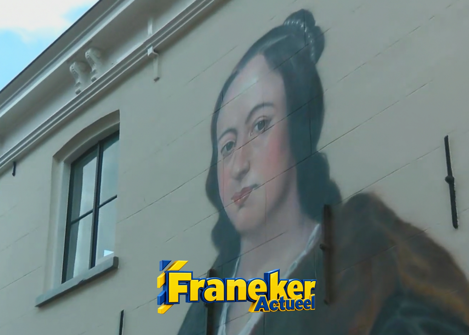 Eerste muurschildering van Franeker bijna klaar, de bewegende beelden!