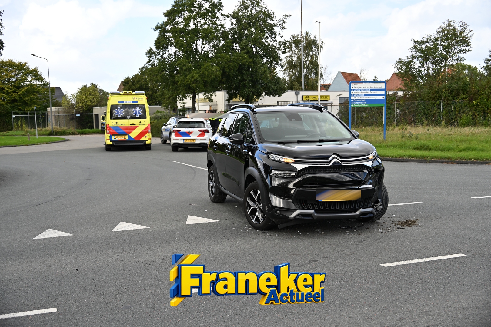 Twee auto’s beschadigd bij aanrijding in Franeker